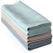 Ikeay Fish Scale Cloth, 3Pc Special Cloth for Glass Cleaning, No Trace, Kitchen Grease Removal, Towels
